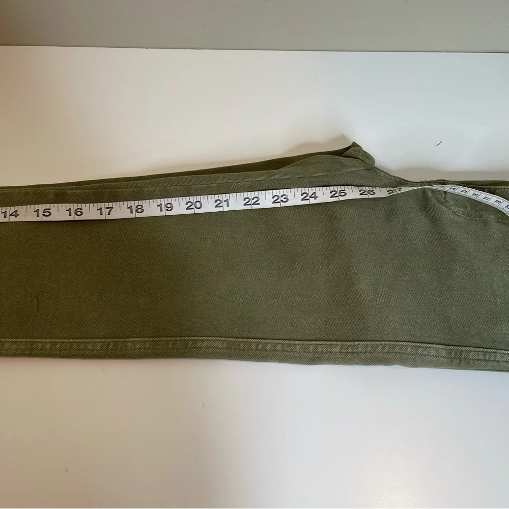 Free People High Rise Jegging Army Green Skinny Jeans